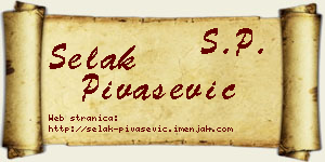 Selak Pivašević vizit kartica